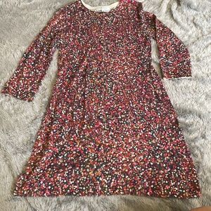 Floral Sweater Dress - Gorgeous Fall Colors